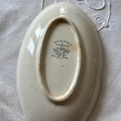 Petit plat ovale Creil & Montereau – Service Physalis Labrador – Art déco, 1920