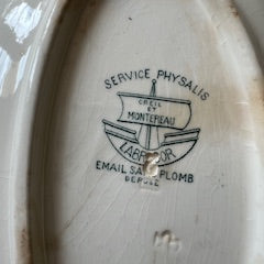 Petit plat ovale Creil & Montereau – Service Physalis Labrador – Art déco, 1920