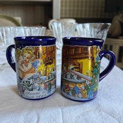 Lot de 2 mugs vintage Marché de Noël Metz 2008 – Collection souvenir Allemagne