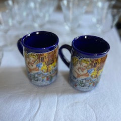 Lot de 2 mugs vintage Marché de Noël Metz 2008 – Collection souvenir Allemagne