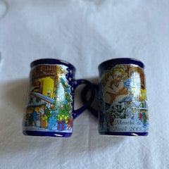 Lot de 2 mugs vintage Marché de Noël Metz 2008 – Collection souvenir Allemagne