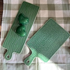 Linge de table & de cuisine – Collection BOLGHERI – Vichy vert – Blanc Mariclo