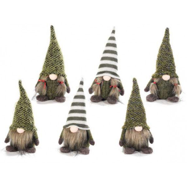 Couple de gnomes, tricots verts.