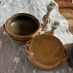 4 bols à oreilles T.G. Vallauris – terre cuite vernissée – années 1950