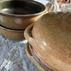 4 bols à oreilles T.G. Vallauris – terre cuite vernissée – années 1950