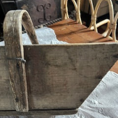 Ancien panier de vignerons en bois
