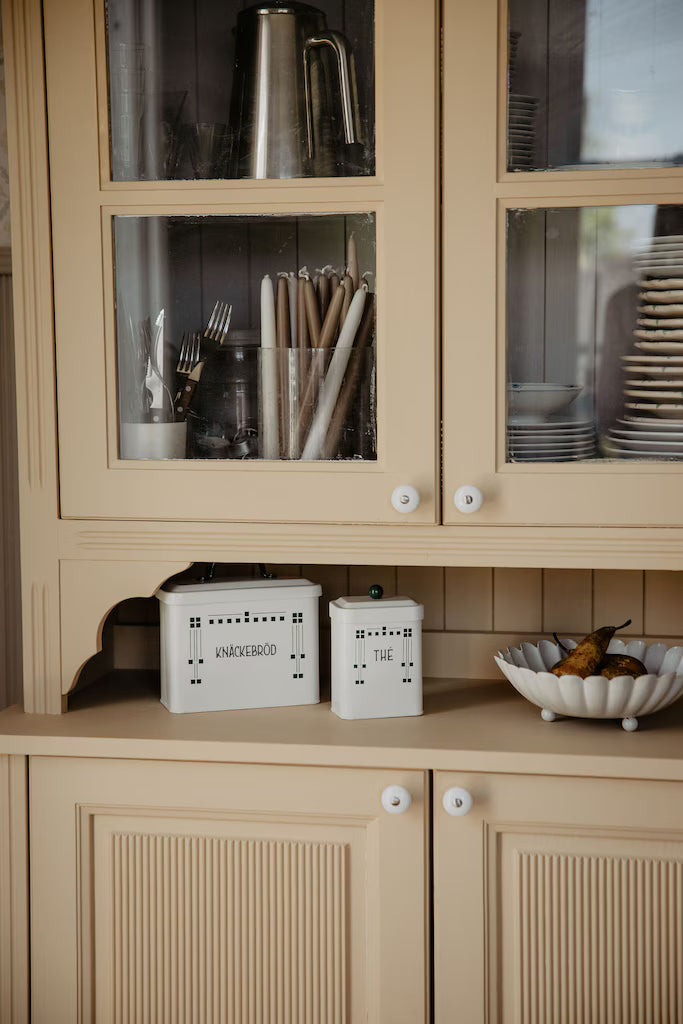 Boîte à Thé Ines — Vert & Blanc