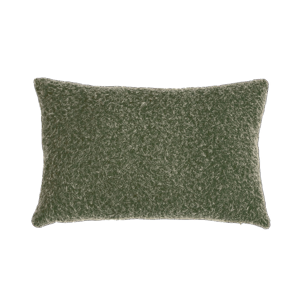Coussin Retroplush Fluff Opjet – Marron/Beige ou Vieux Vert – 60x40 cm