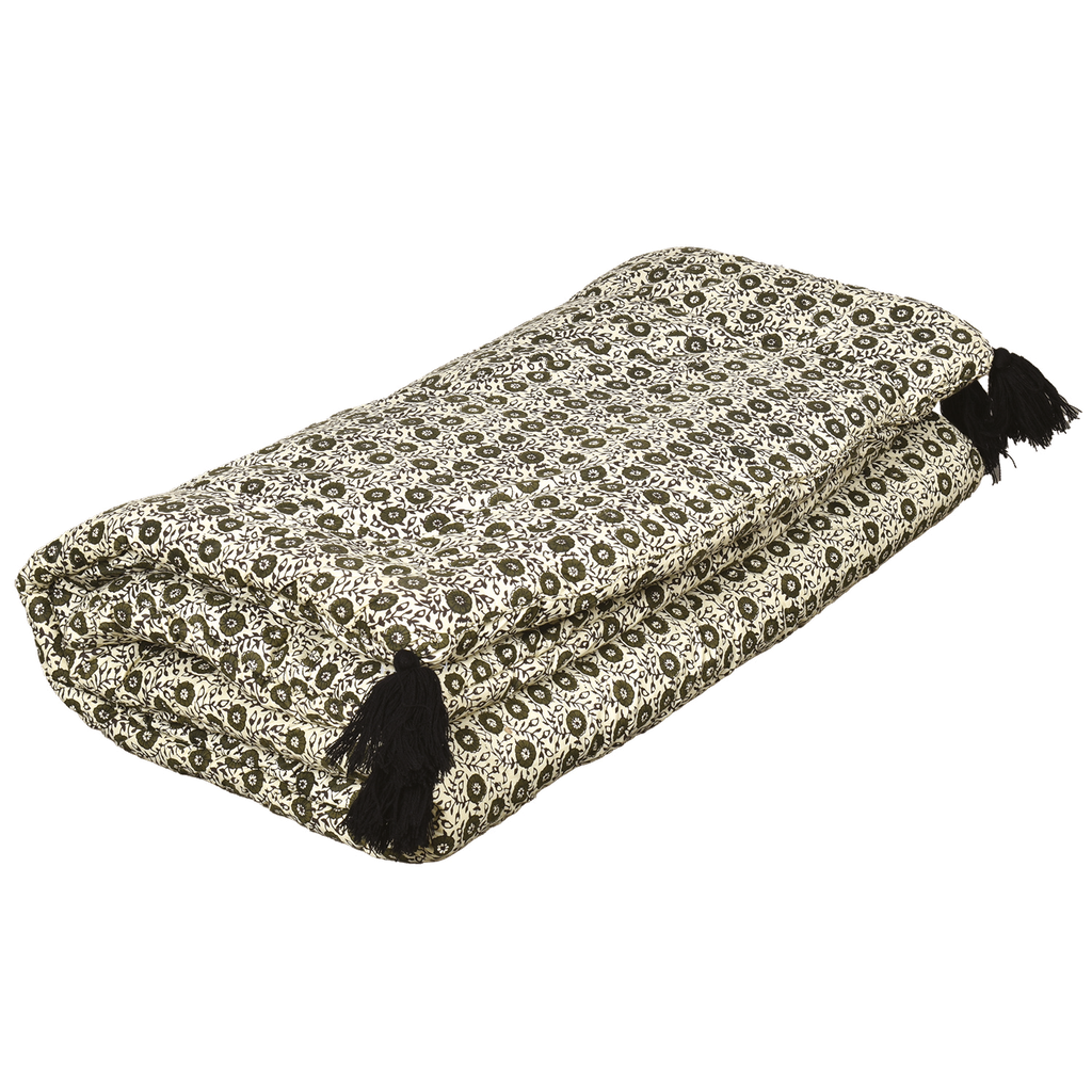 Sofa cover “Delhi” 2 variantes kaki – 80 × 200 cm – OPJET Paris