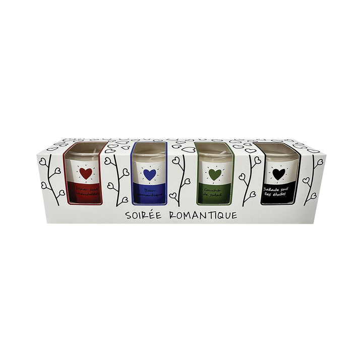 Coffret de 4 bougies — Soirée romantique Opjet Paris