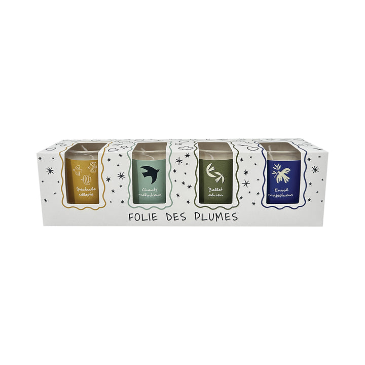 Coffret de 4 bougies — Folie des Plumes Opjet Paris