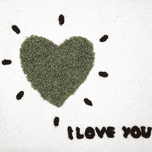 Trousse Influence Cœur Vert – 25 × 18 cm