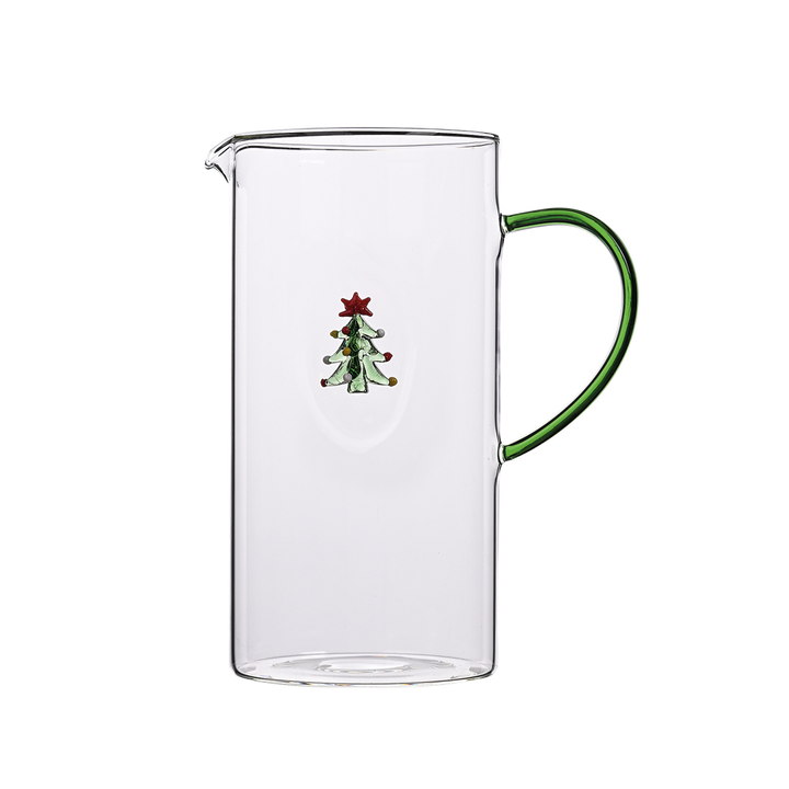 Pichet 3D Sapin de Noël – Verre borosilicate (L10 x P15 x H20 cm)