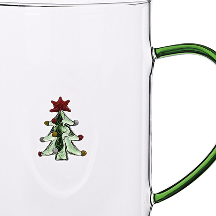 Pichet 3D Sapin de Noël – Verre borosilicate (L10 x P15 x H20 cm)