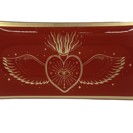 Plateau Ex-Voto Rectangle – Verre doré (L21,2 x P10,2 x H1,2 cm)