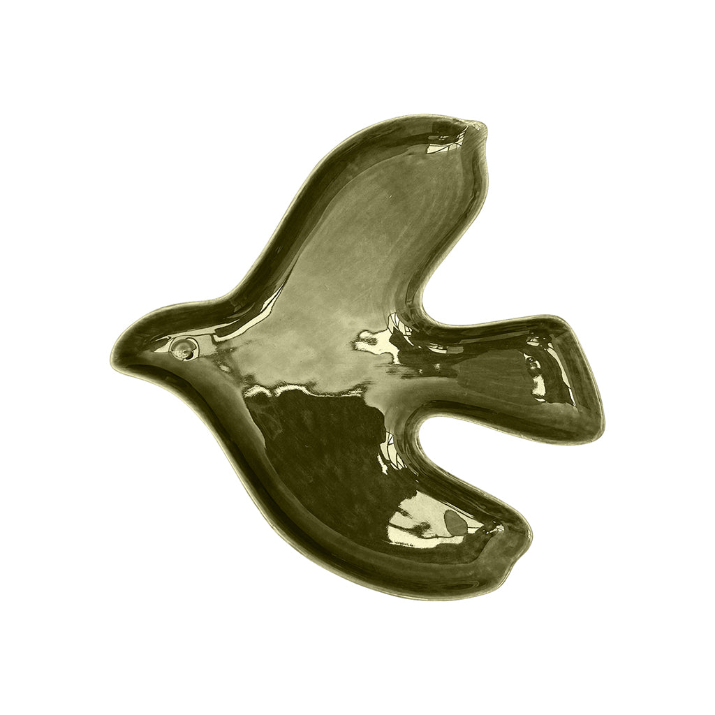 Coupelle oiseau kaki