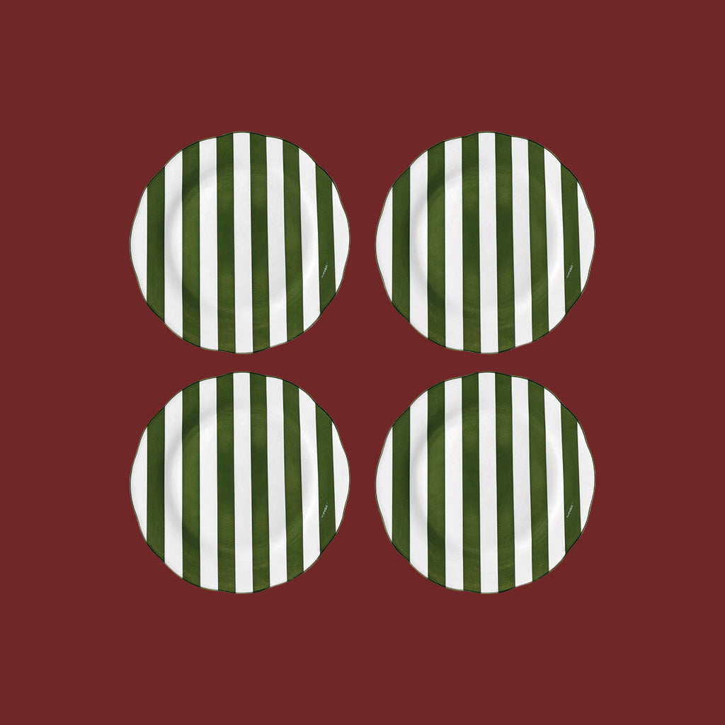 Set de 4 assiettes Trattoria - à Dîner ou à dessert.