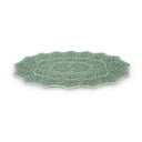 Plat Flora ovale vert en grès cérame – Opjet – 33 × 22,8 cm
