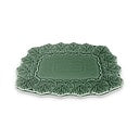 Plat Flora rectangulaire Opjet en grès cérame vert matcha – 32,8 × 25,2 cm