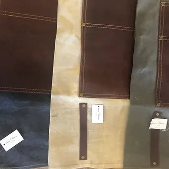 Tablier grosse toile et cuir Adulte ou  Junior - Déco Nord Sud