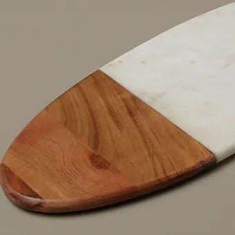 Planche marbre bois ovale XL - Déco Nord Sud