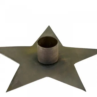 Bougeoir étoile , laiton antique. - Déco Nord Sud