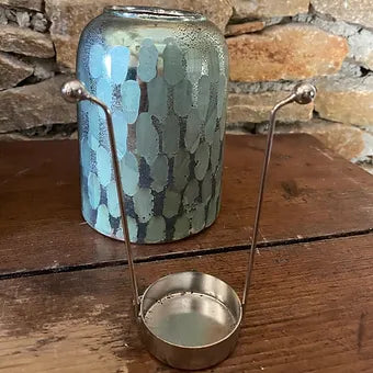 Vase et photophore , Verre oxydé. - Déco Nord Sud