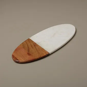 Planche marbre bois ovale XL - Déco Nord Sud