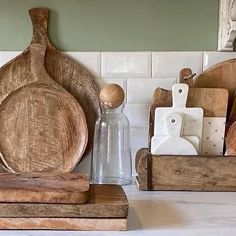 Carafes , avec billes de bois. - Déco Nord Sud
