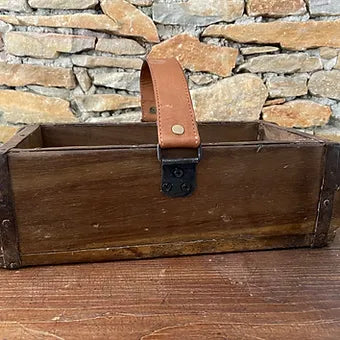 Véritable moule à briques, cuir / bois foncé. - Déco Nord Sud