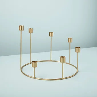 Couronne de bougeoirs dorée , 2 dimensions. Be Home Europe - Déco Nord Sud
