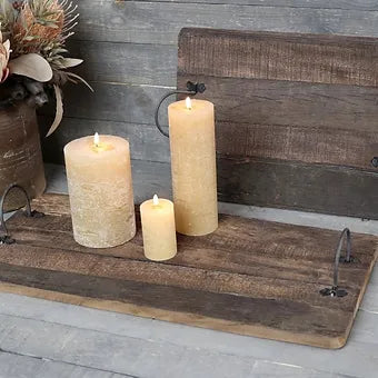 Plateaux à poignées, bois recyclé. - Déco Nord Sud