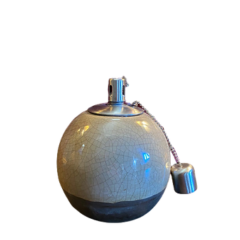 Lampe à huile en céramique craquelée - Déco Nord Sud