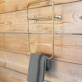 Crochets/portes serviettes muraux dorés mat - 3 modèles - Déco Nord Sud